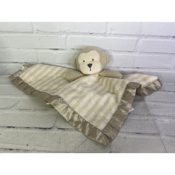 cloud island Other - Cloud Island Brown Beige Tan Monkey Satin Lovey Security Blanket Plush Baby